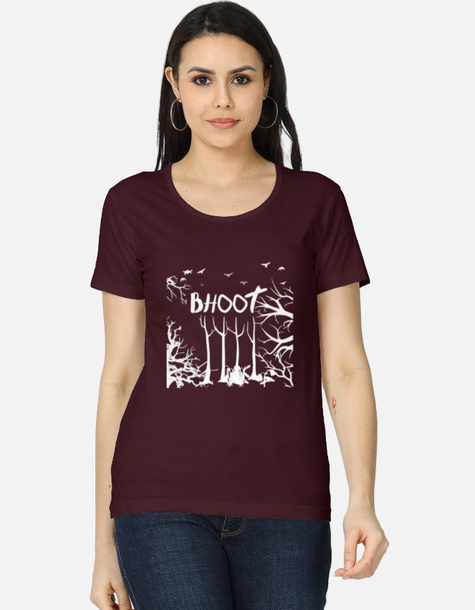 π» BHOOT T-Shirt for Women | Funny & Trendy Ghost Design Tee