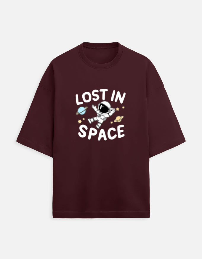"Lost in Space" Oversized T-Shirt - Astronaut Graphic Tee