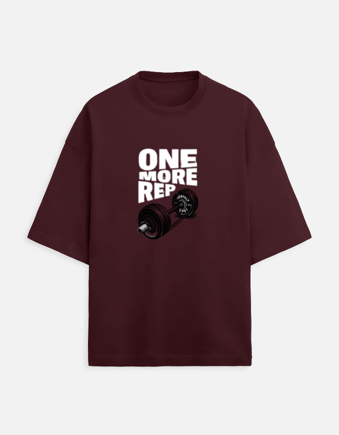 Bodybuilding Motivational Tee β One More Rep Fitness OVERSIZE T-Shirt