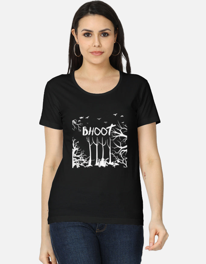 π» BHOOT T-Shirt for Women | Funny & Trendy Ghost Design Tee