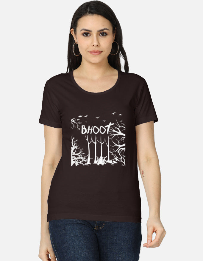 π» BHOOT T-Shirt for Women | Funny & Trendy Ghost Design Tee