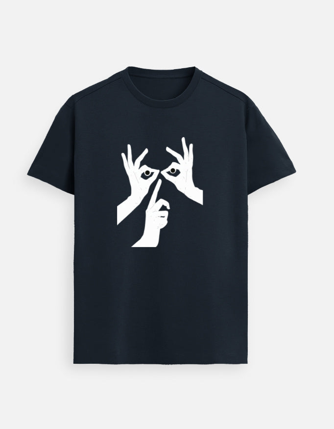Black Hand Gesture Graphic T-Shirt – Minimal & Bold Streetwear