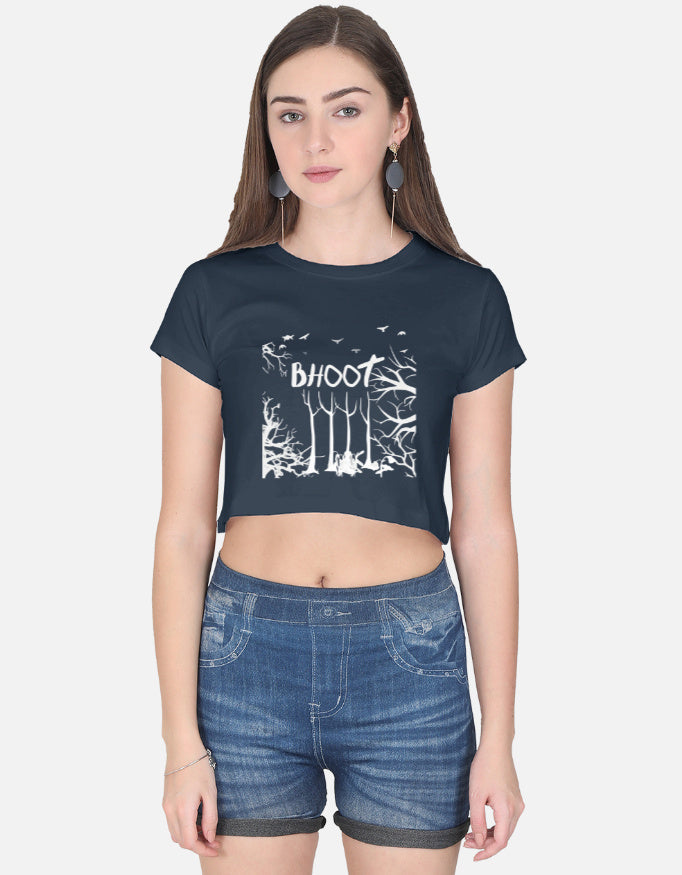 👻 BHOOT Women’s Premium Short T-Shirt | Trendy Ghost Vibes & Chic Streetwear Style