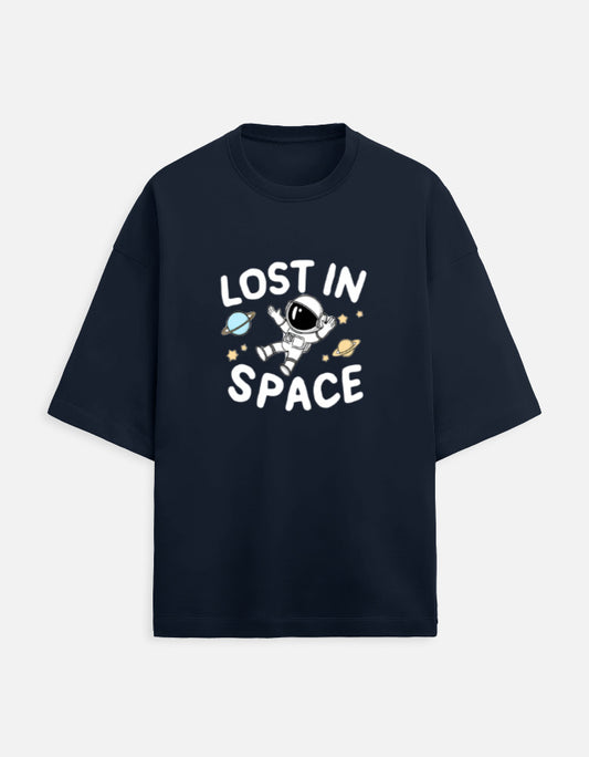 "Lost in Space" Oversized T-Shirt - Astronaut Graphic Tee